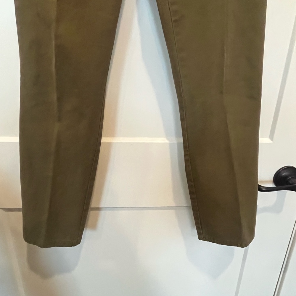 J Crew Bennett Chino Olive Green Preppy Pants sz 4 - Picture 5 of 8